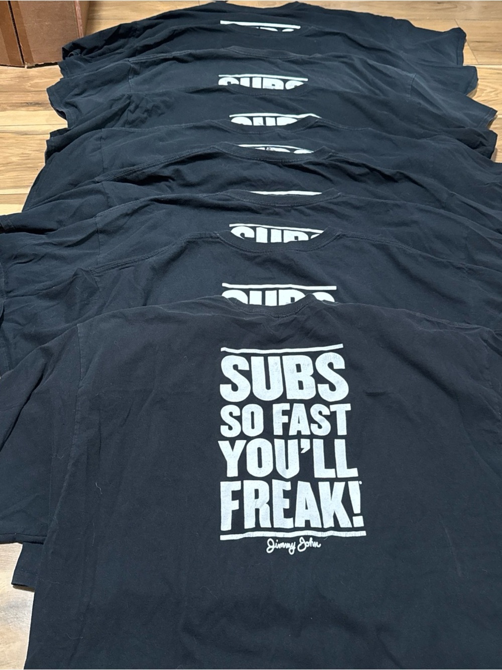 Lot of 9 Jimmy John’s Employee T-Shirts 3 XL 3XLT Subs So Fast You’ll Freak Tee